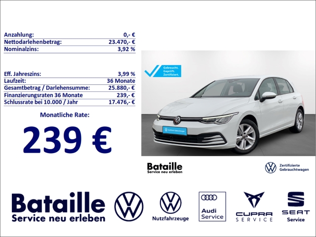 Golf VIII 1.5 TSI Navi LED App-Connect Klima