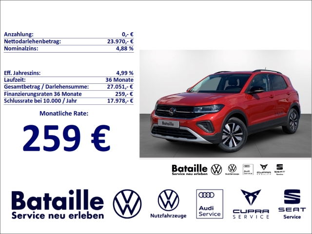 T-Cross 1.0 TSI Goal AHK Navi LED ACC App-Connect