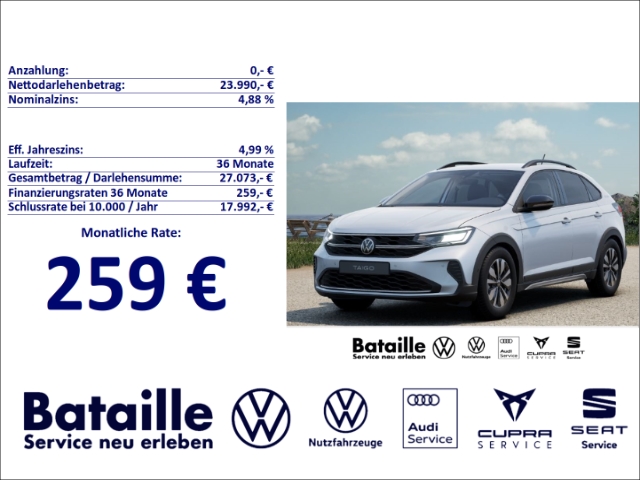 Taigo 1.0 TSI Goal AHK LED ACC SHZ App-Connect